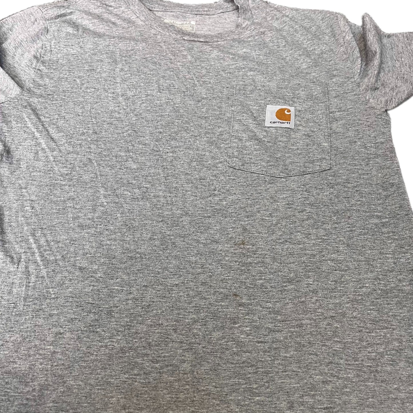 Carhartt Pocket T-Shirt Womens L Grey Heather Short Sleeve Pullover Summer Tee