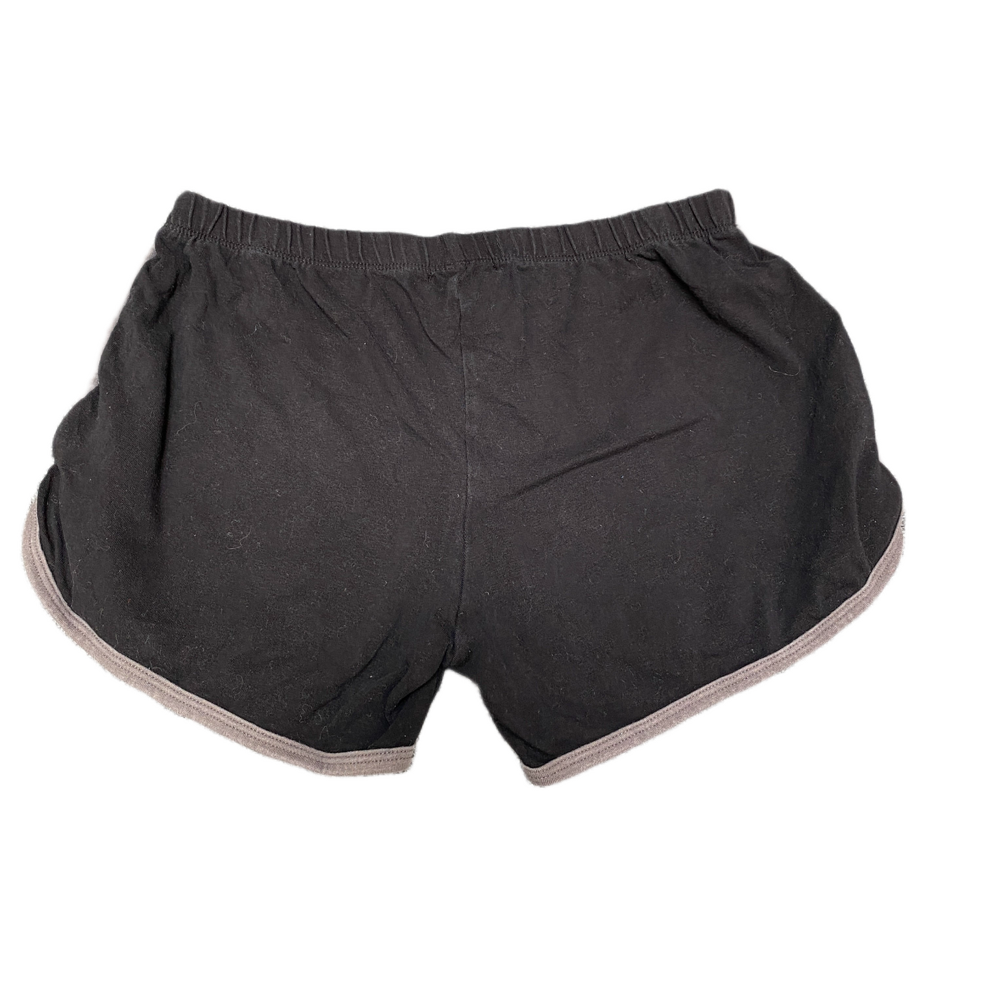 Running Sprinter Shorts Women L 26" Waist Black Athletic Gym Workout Dolphin Hem