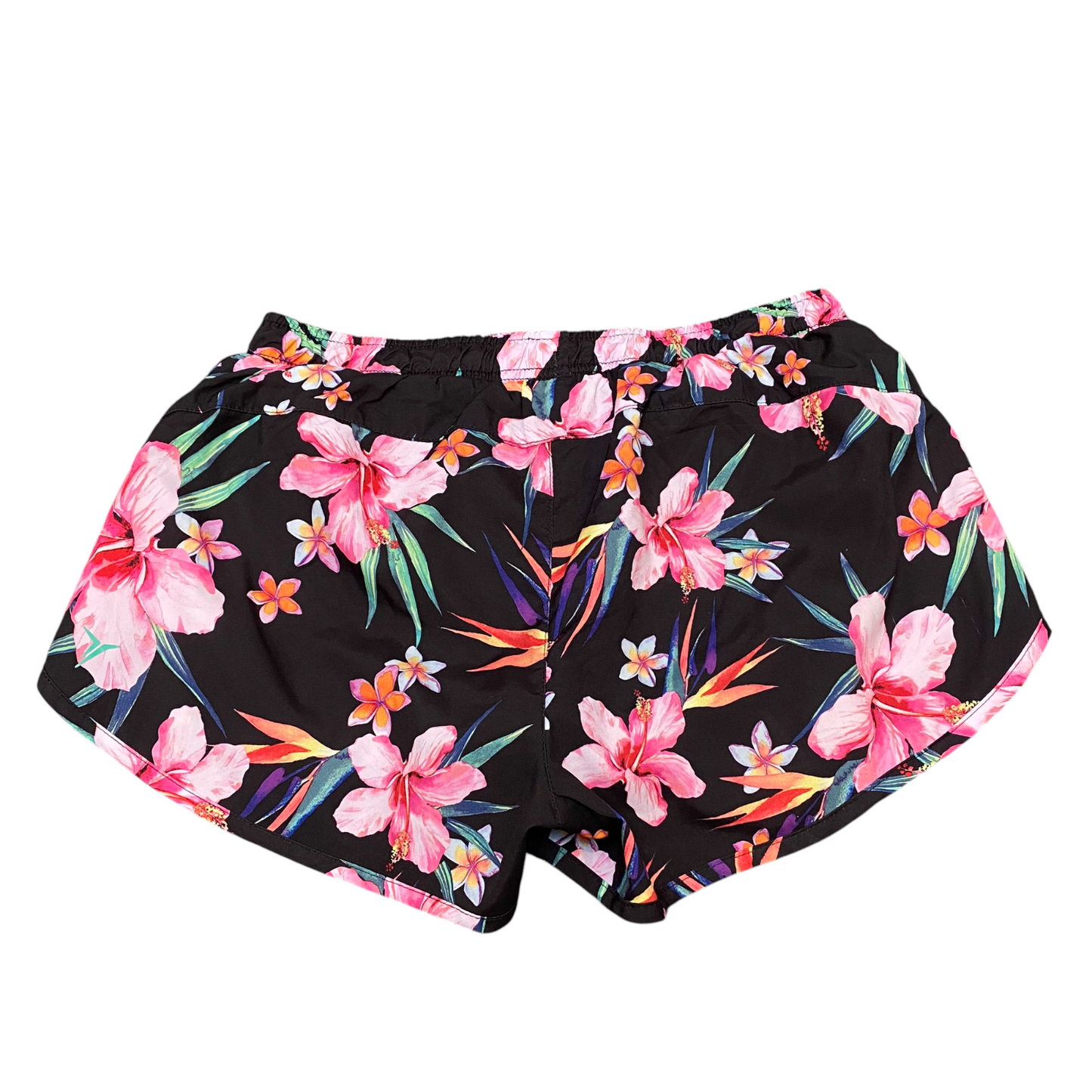 Active Running Sprinter Shorts Womens XS Black Floral Lined Go Dry Semi Fitted