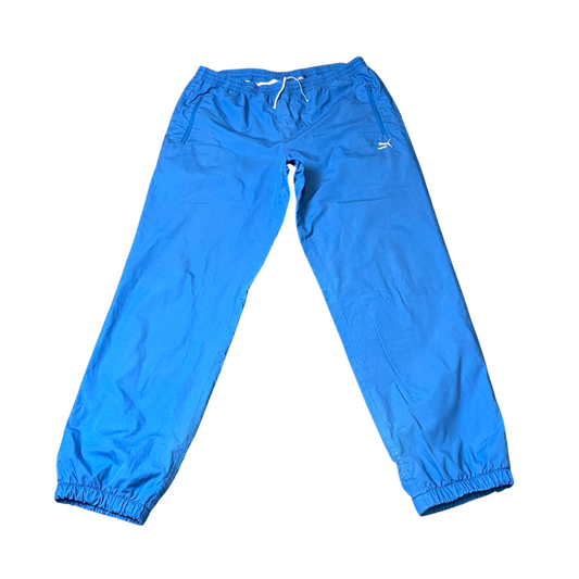 PUMA Joggers Mens Medium Blue Tapered Leg Elastic Waist Athletic Fit Sweatpants