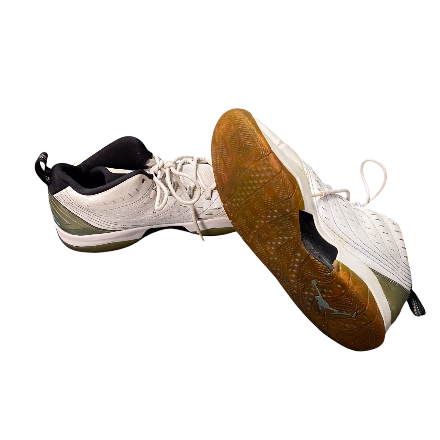 Jordan Velocity Trainers Sneakers Mens 11 White Leather Athletic Logo 688975-117