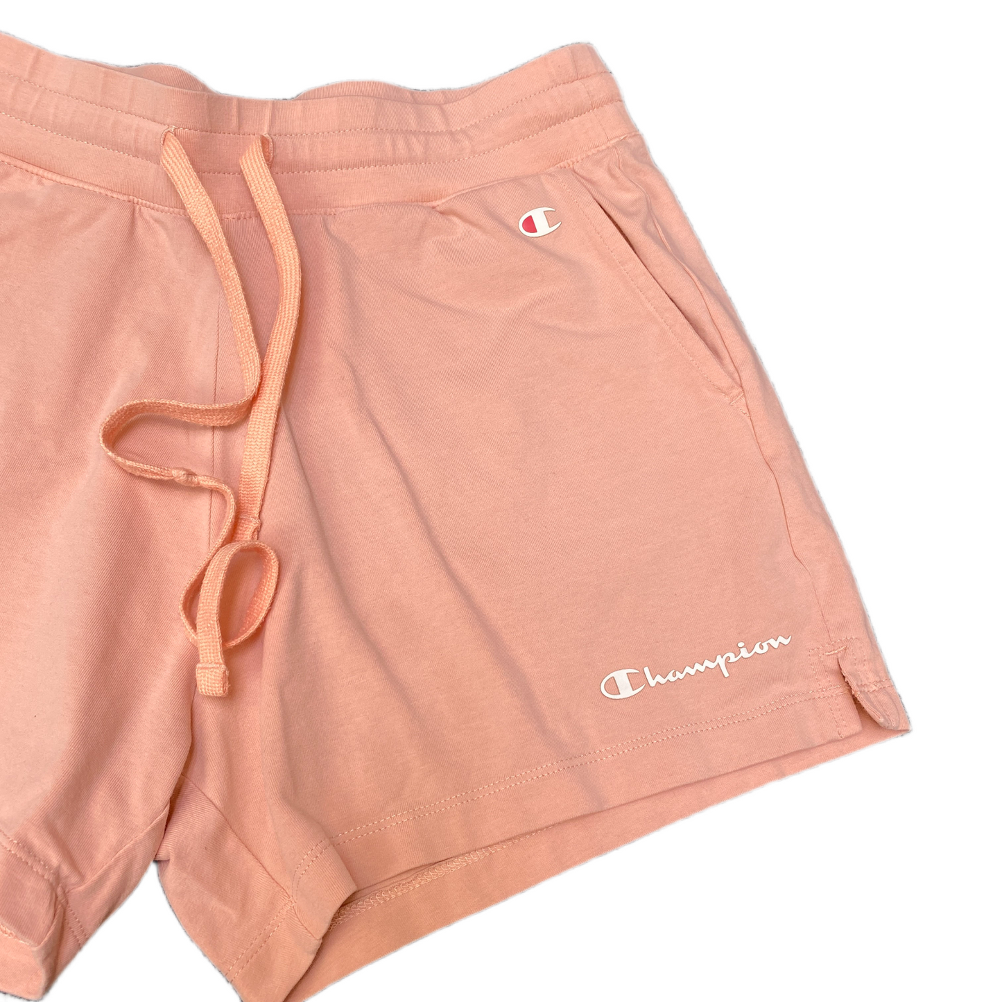 Sweat Shorts Womens Small 28" Waist Peach Side Slit Elastic Waist Drawstring
