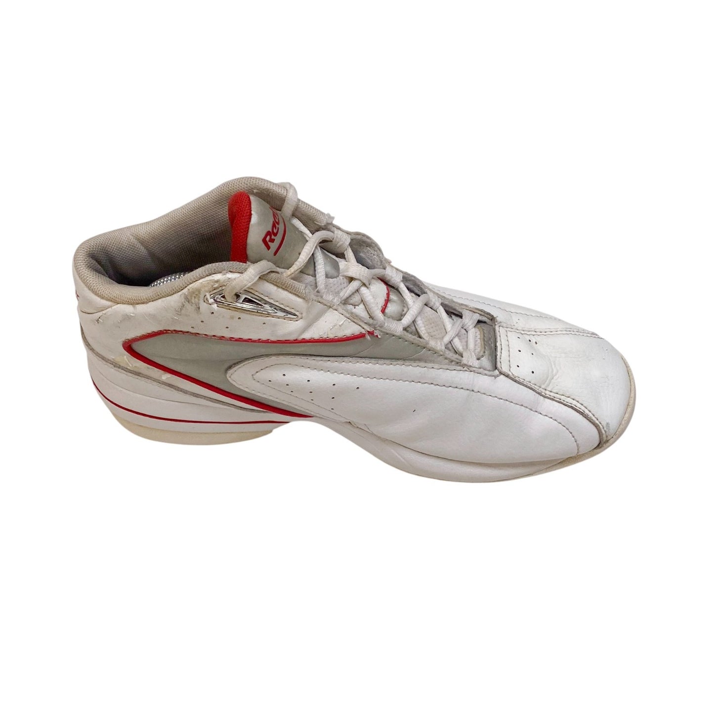 Reebok Hexalite Basketball Shoes Mens 7 White Red Leather Isolation Performance