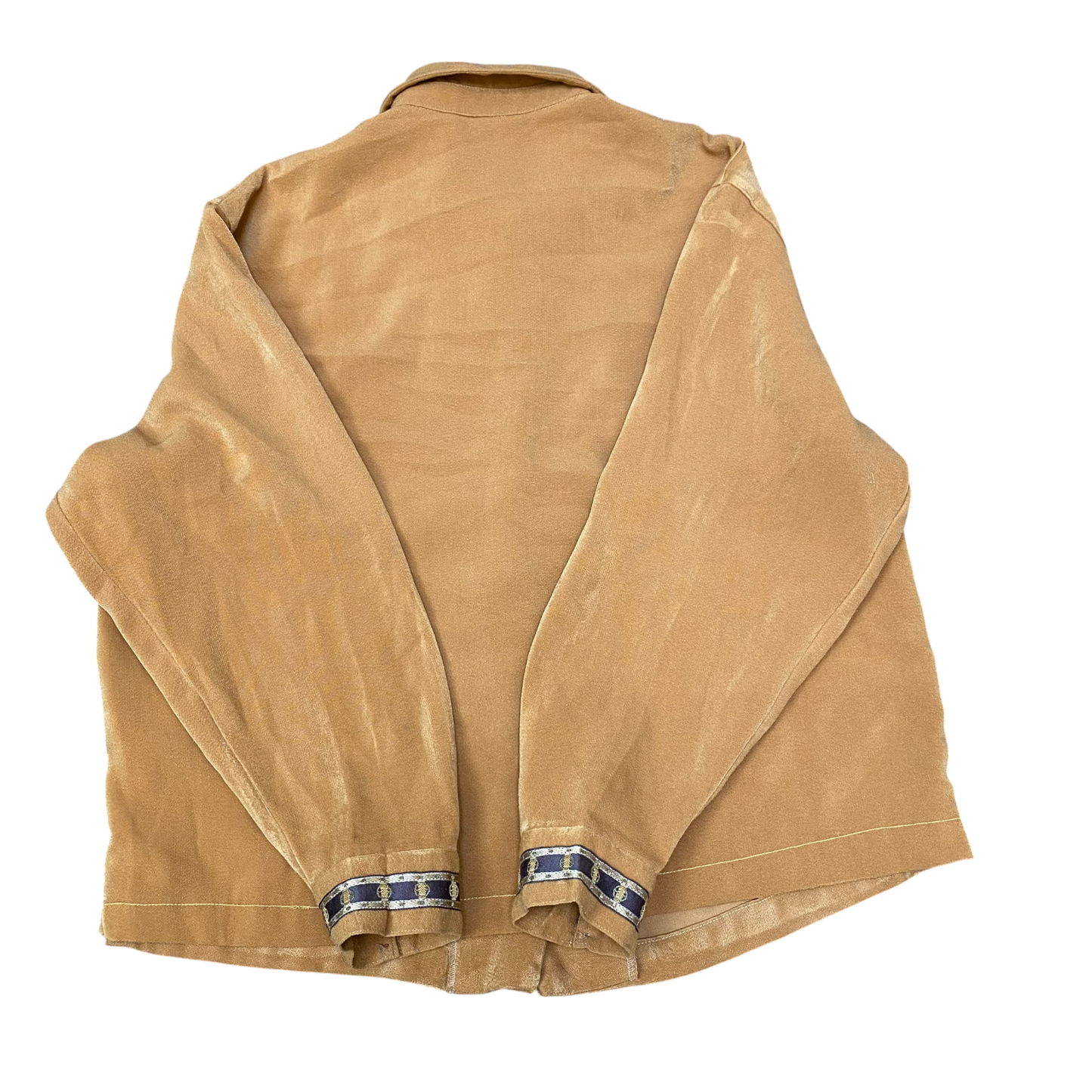 Shirt Top Womens M Brown Casual Long Sleeve Comfortable Collared Button Down