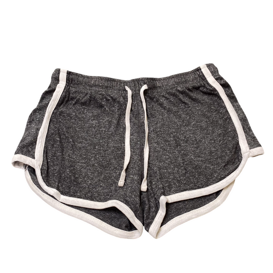 AERO Sprinter Running Shorts Womens S Grey Athletic Fit Elastic Waist Drawstring