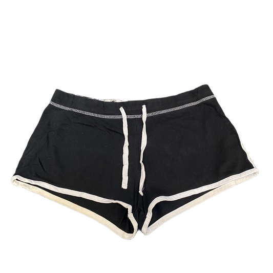 Running Sprinter Shorts Women M 29" Waist Black Athletic Gym Workout Dolphin Hem