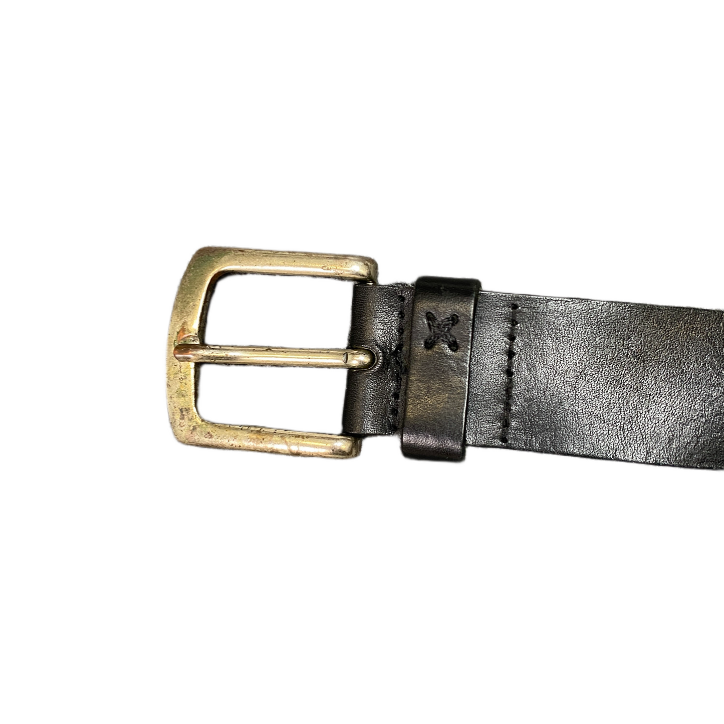 Brax Waist Belt Men Black Leather Adjustable Classic Silver Pin Buckle 41 inches