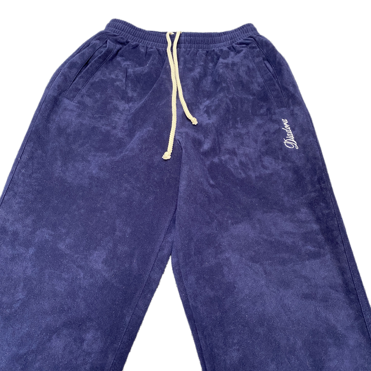 Diadora Joggers Fits as Womens 23" Waist Blue Stretch Drawstring Sweat Trousers