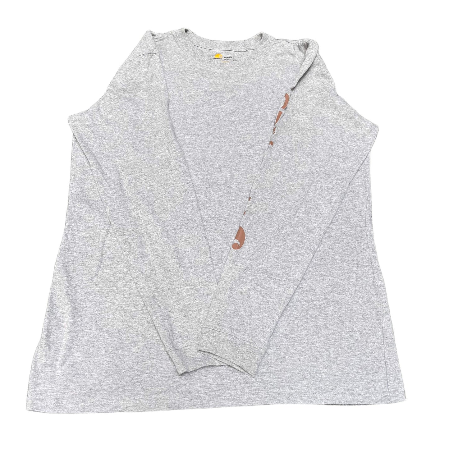 Carhartt T-Shirt Boys Medium Grey Original Fit Long Sleeve Crewneck Workwear Tee