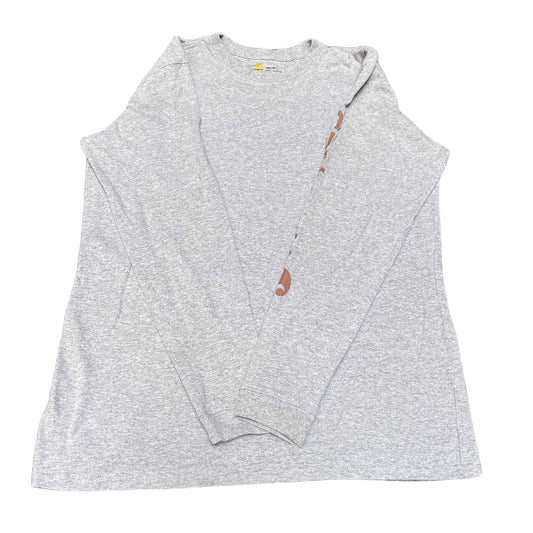 Carhartt T-Shirt Boys Medium Grey Original Fit Long Sleeve Crewneck Workwear Tee