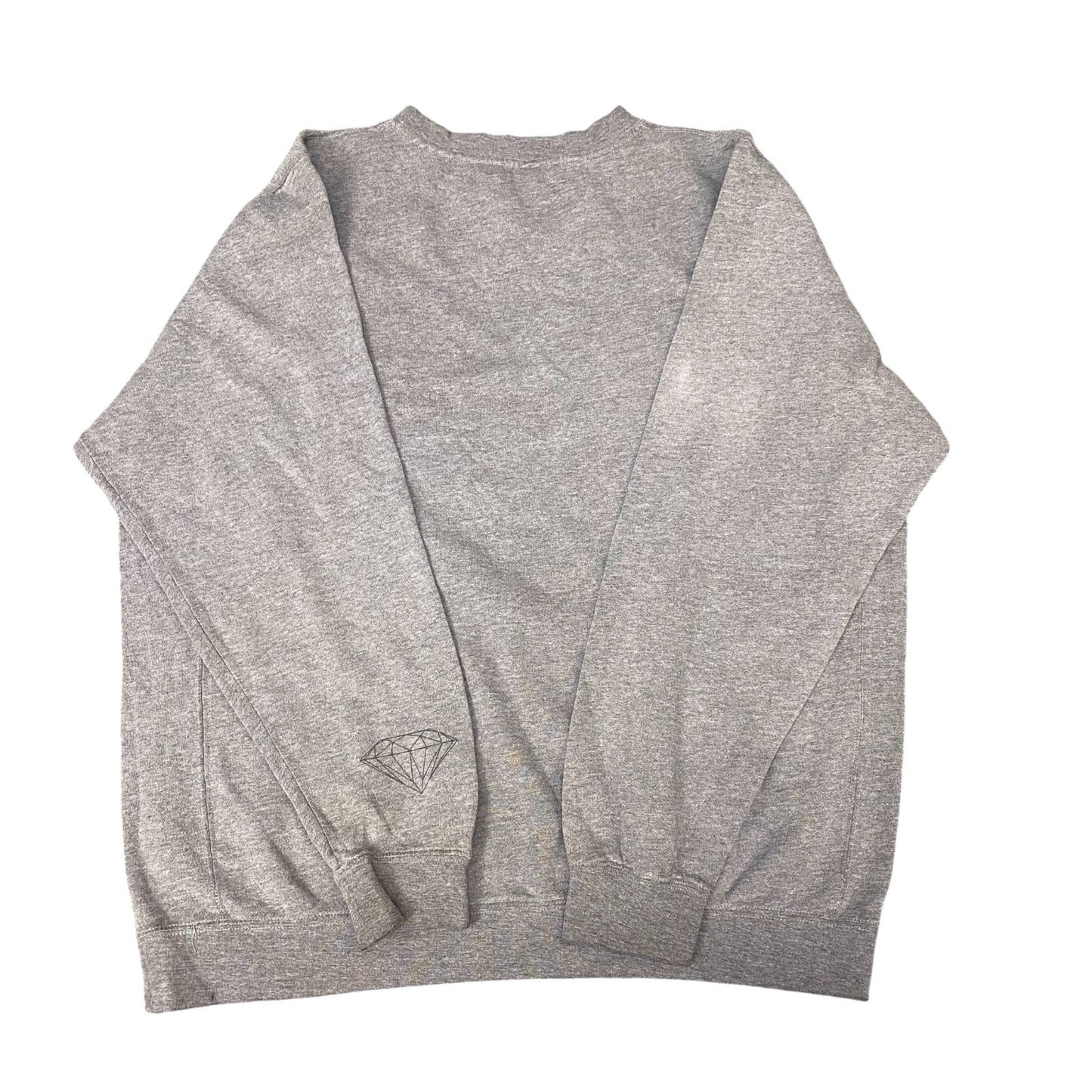 Diamond Supply Co. Sweatshirt Mens Medium Grey Forever Graphic Print Crew Neck