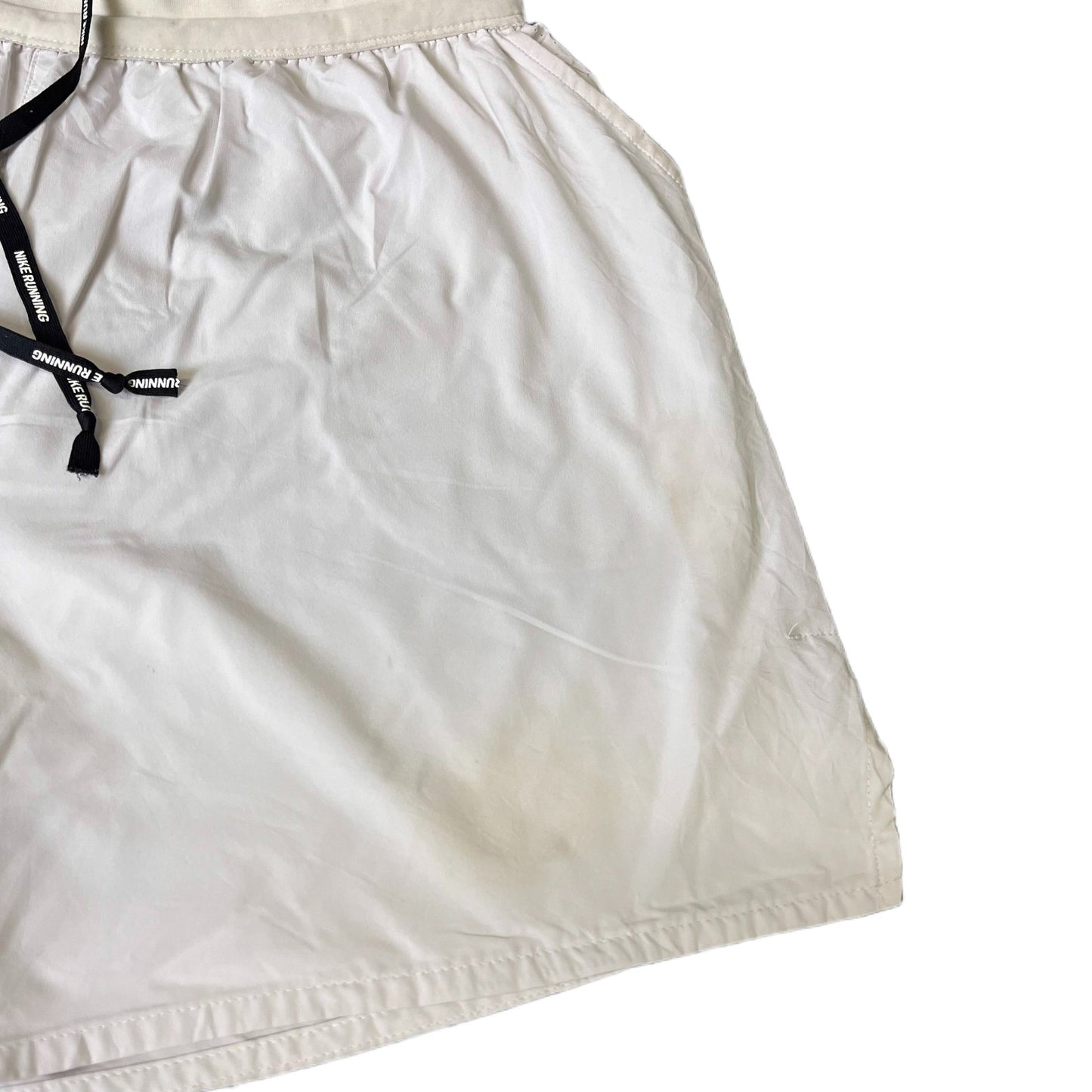 Nike Dri-FIT Running Shorts Fits as Men XS 27" Waist White Mesh Lined Drawstring