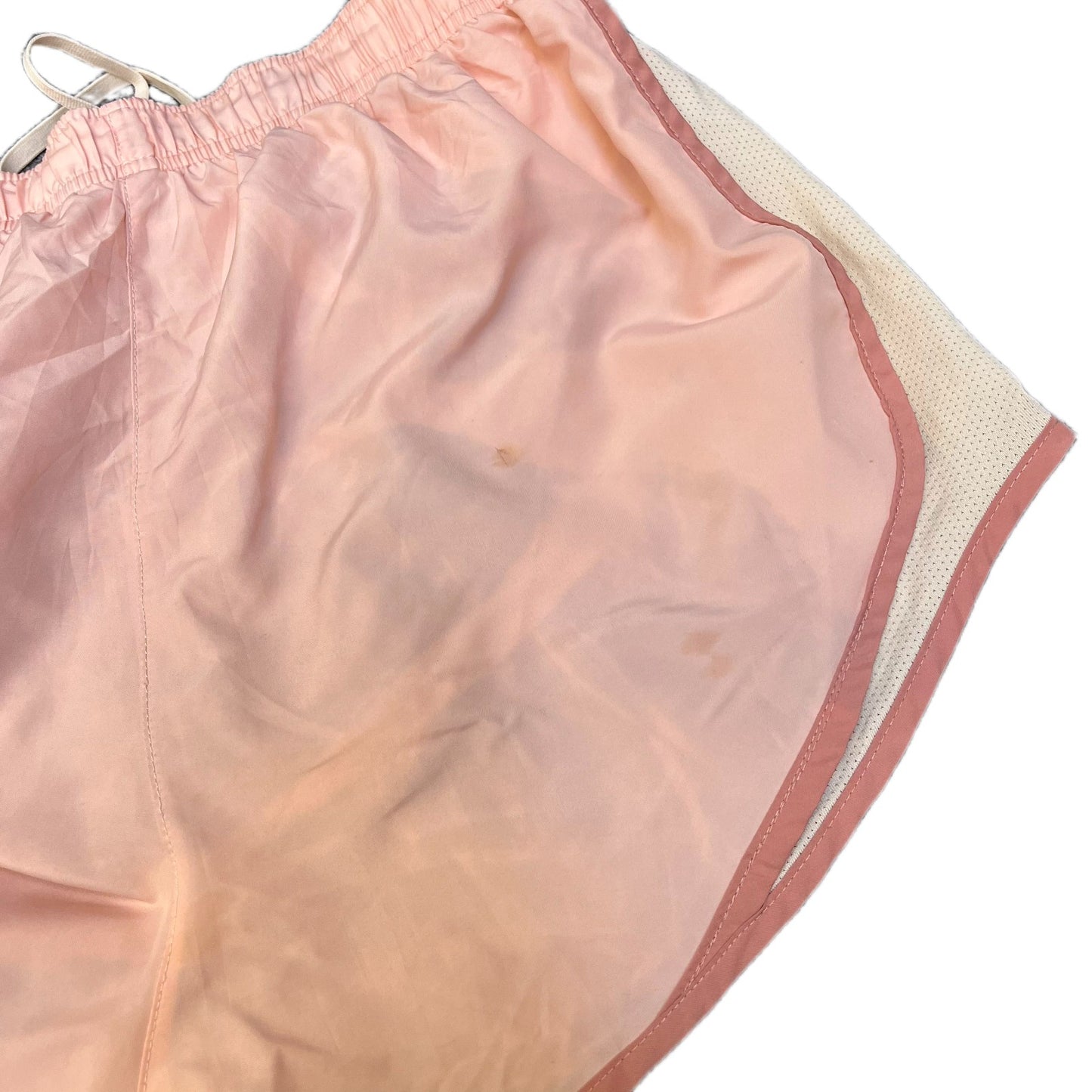 Nike Running Sprinter Shorts Fits as Women S 27" Waist Peach White Dolphin Hem