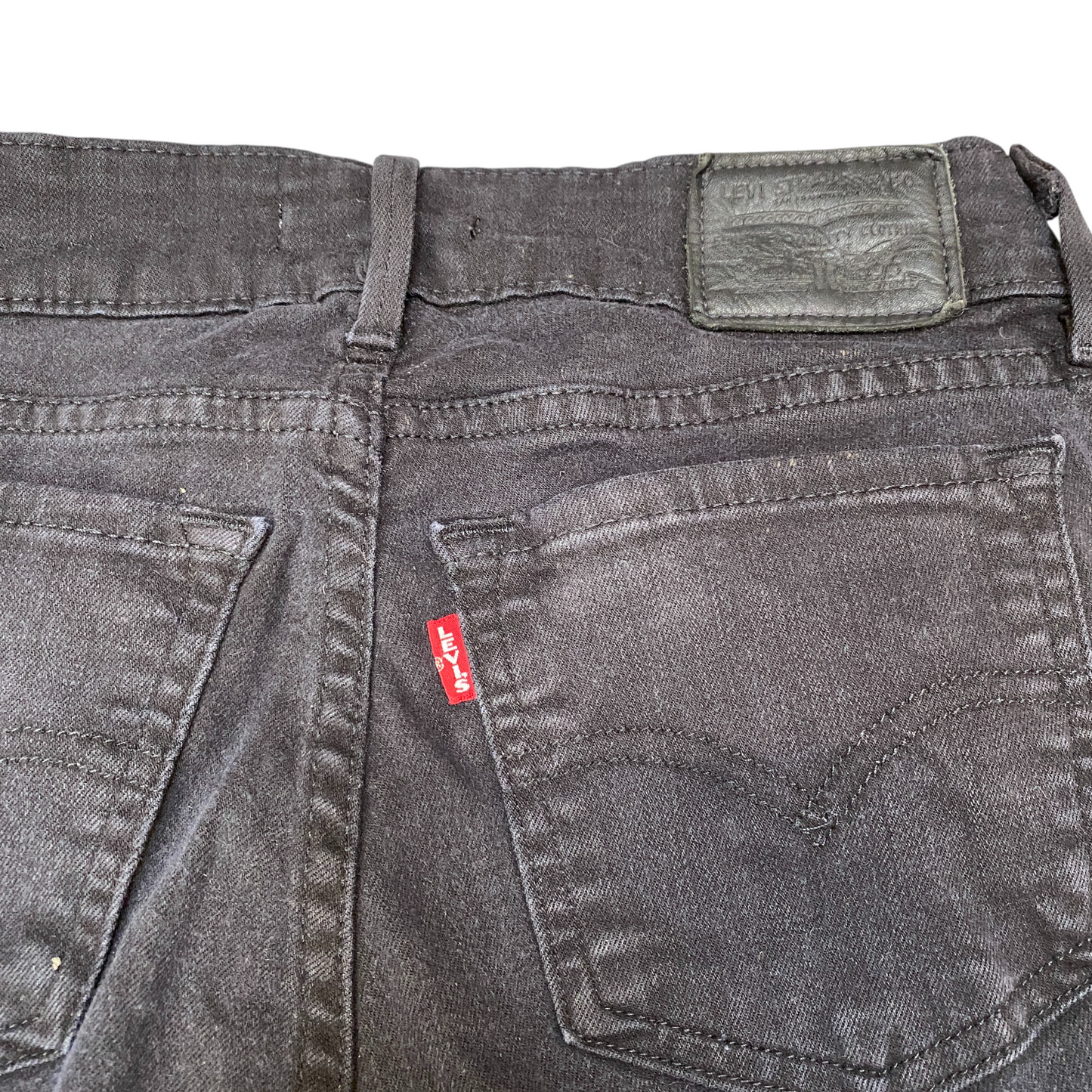 Levi's 711 Skinny Jeans Women 27" Waist Black Denim Premium Stretch High Waisted