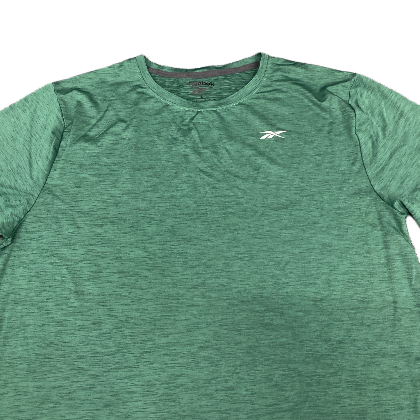 Reebok Activewear T-Shirt Mens Large Green Short Sleeve Crew Neck Pullover Tee