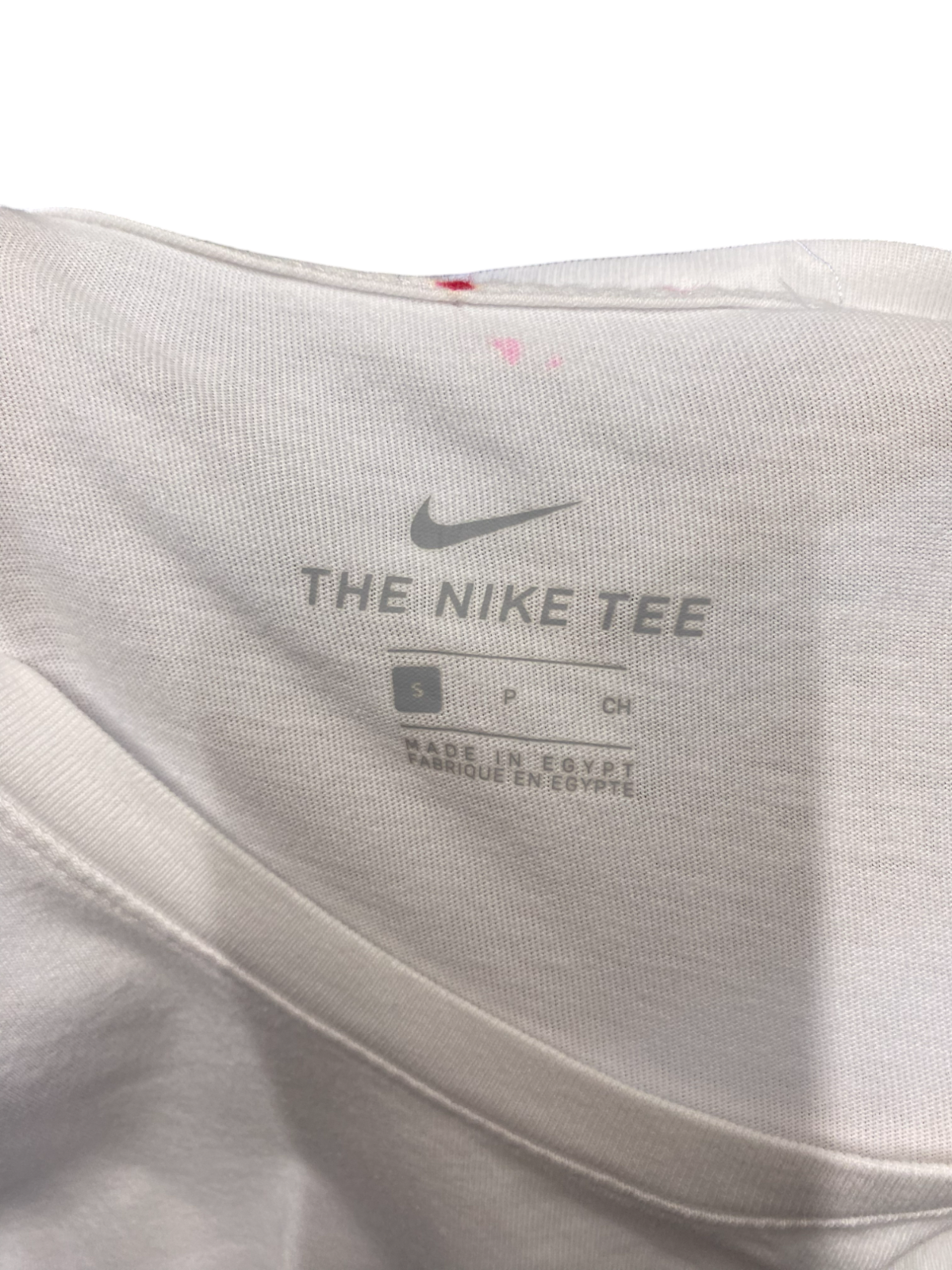 Nike Shirt Mens Small White Swoosh Logo Dri Fit Casual Short Sleeve Pullover Tee