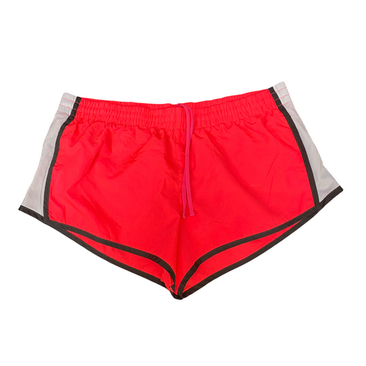 Running Sprinter Shorts Womens Large Athletic Gym Drawstring Waist Dolphin Hem