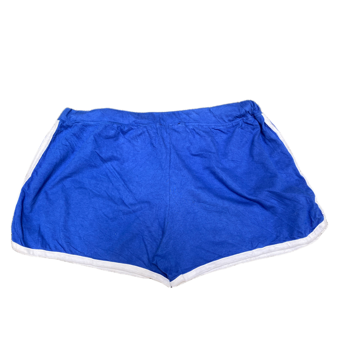 Running Sprinter Shorts Women XL 30" Waist Blue Athletic Gym Workout Dolphin Hem