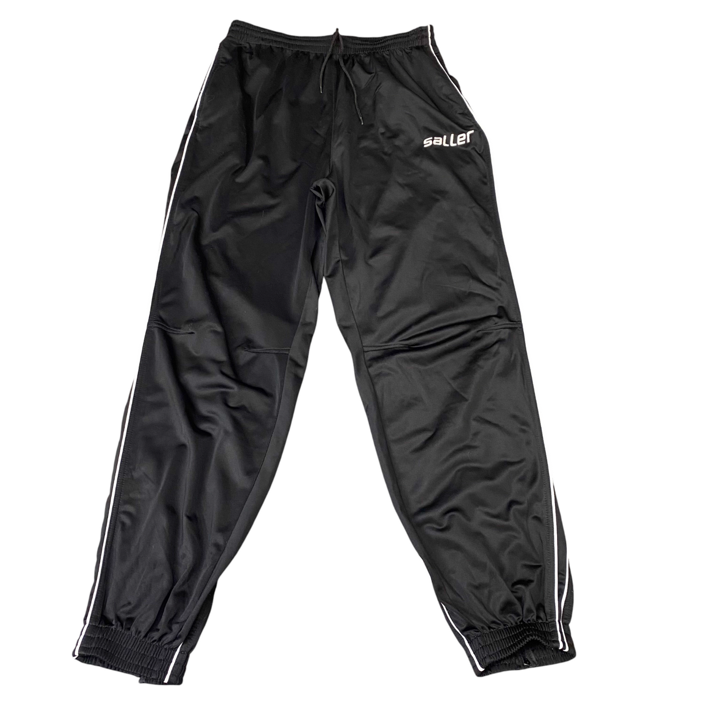 Saller Soccer Apparel Training Pants Mens XL Black Drawstring Waist Ankle Zip