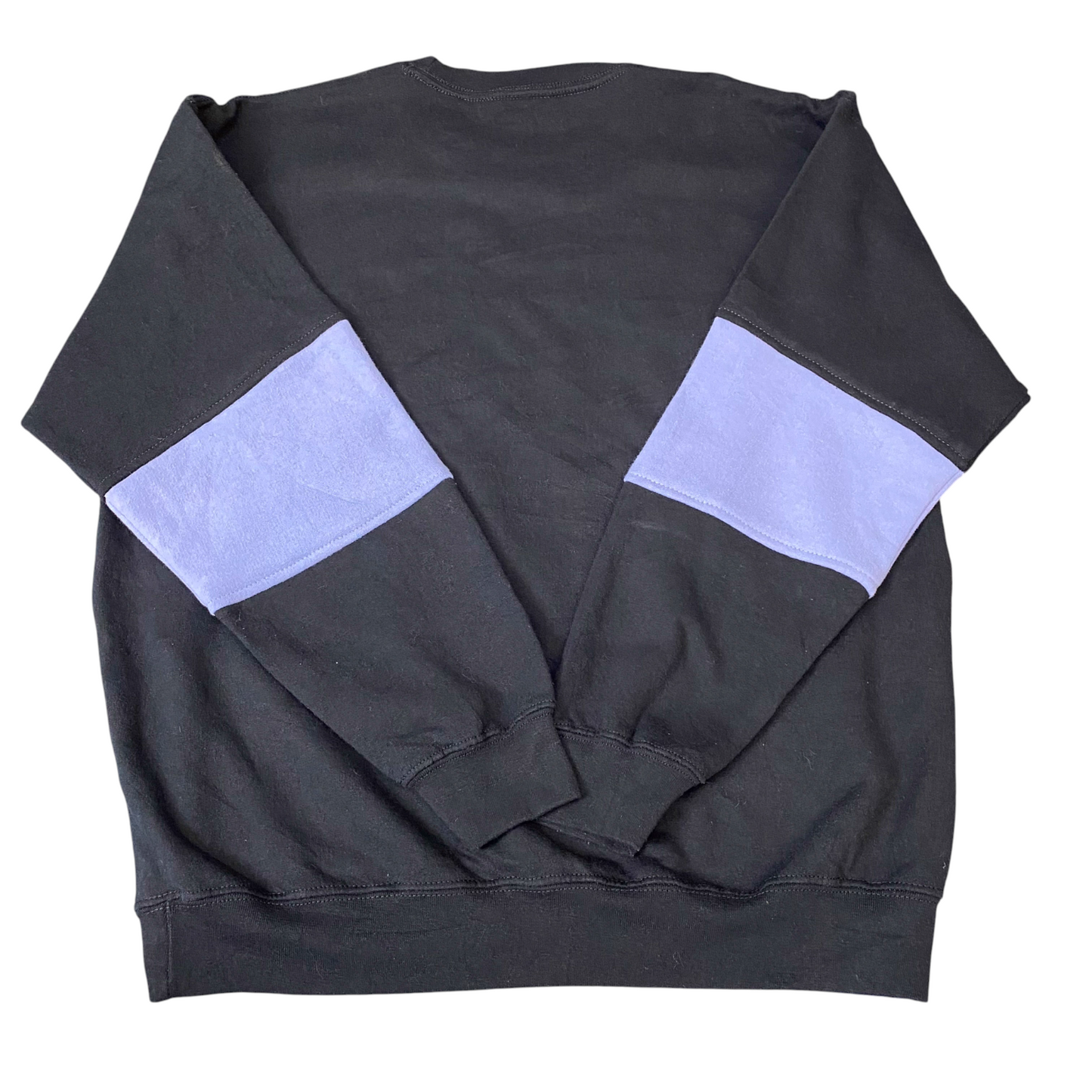 Nike Reworked Sweatshirt Mens M Blue Black Embroidered Spellout Logo Vintage Y2K