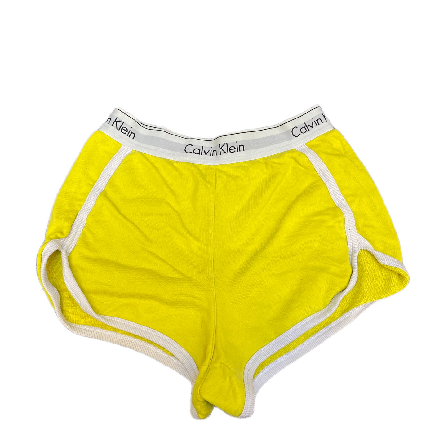 Calvin Klein Sleepwear Shorts Womens XS 22" Waist Yellow Comfort Dolphin Hem