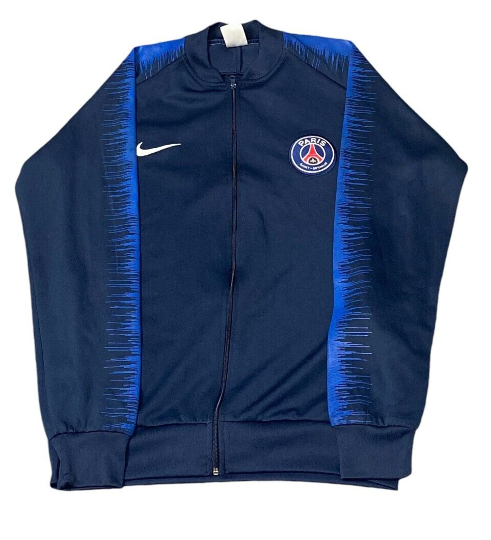 Nike Bomber Jacket Men's XL Blue Paris Saint-Germain PSG Swoosh Logo Full Zipper