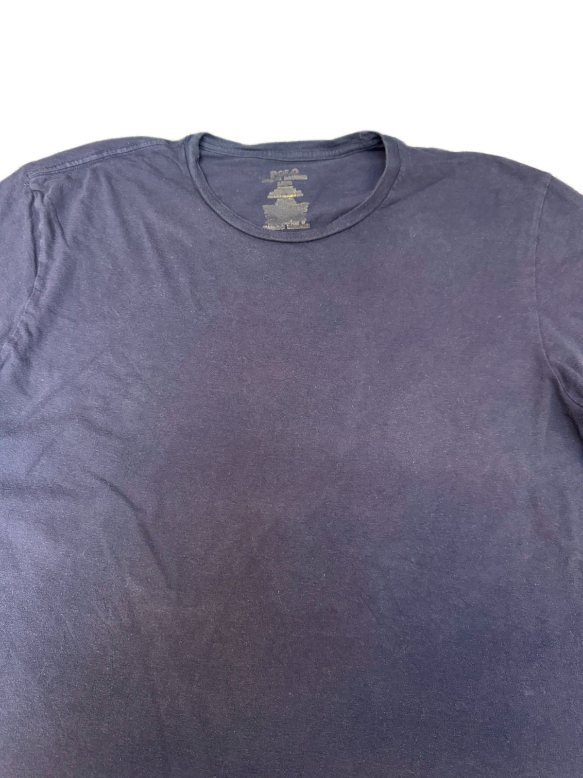 Ralph Lauren T-Shirt Womens Large Navy Classic Fit Pony Logo Pullover Polo Tee