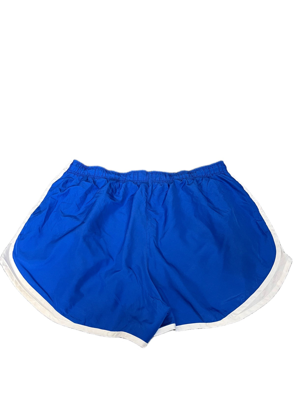 Nike Running Shorts Womens 2XL 34" Waist Blue Mesh Panel Performance Dolphin Hem