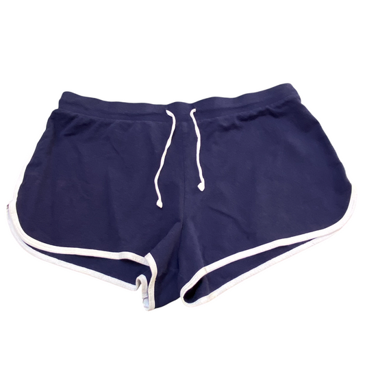 No Boundaries Sprinter Running Shorts Women Large Blue Elastic Waist Dolphin Hem