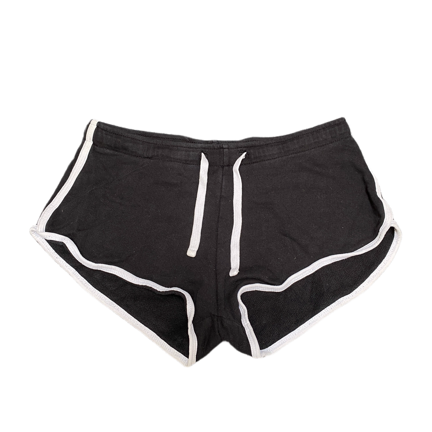 Running Sprinter Shorts Womens S 28" Waist Black Athletic Gym Workout Drawstring