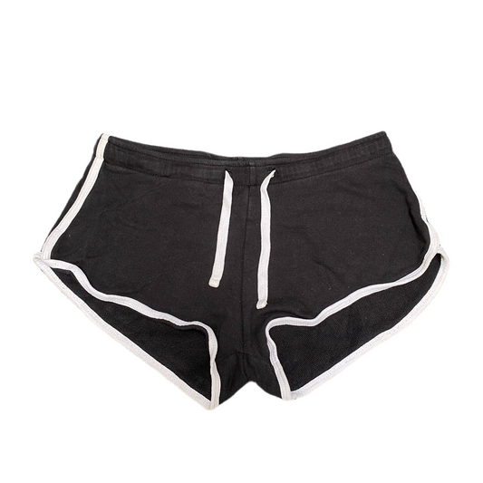 Running Sprinter Shorts Womens S 28" Waist Black Athletic Gym Workout Drawstring