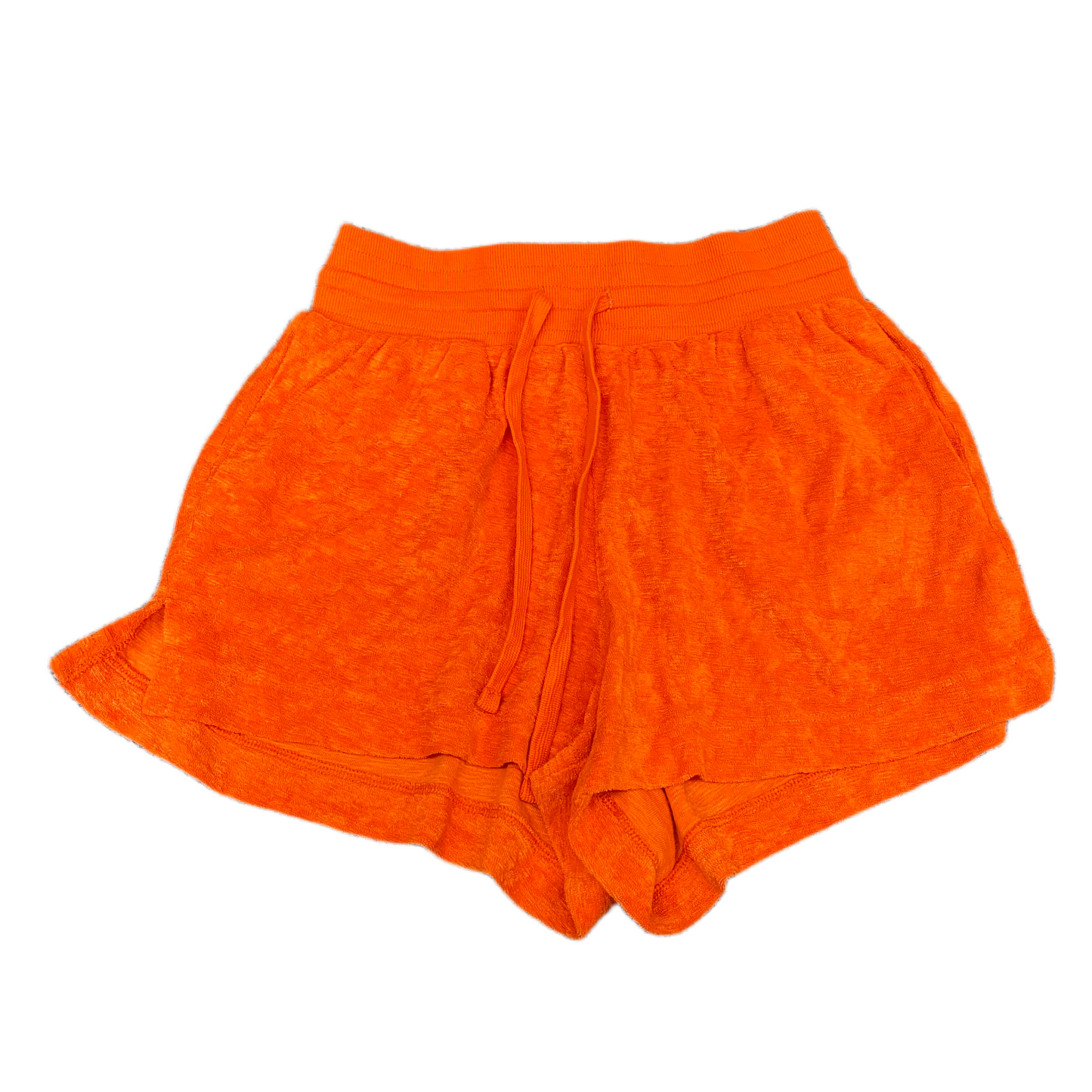Running Sprinter Shorts Womens XS 25" Waist Orange Athletic Workout Drawstring