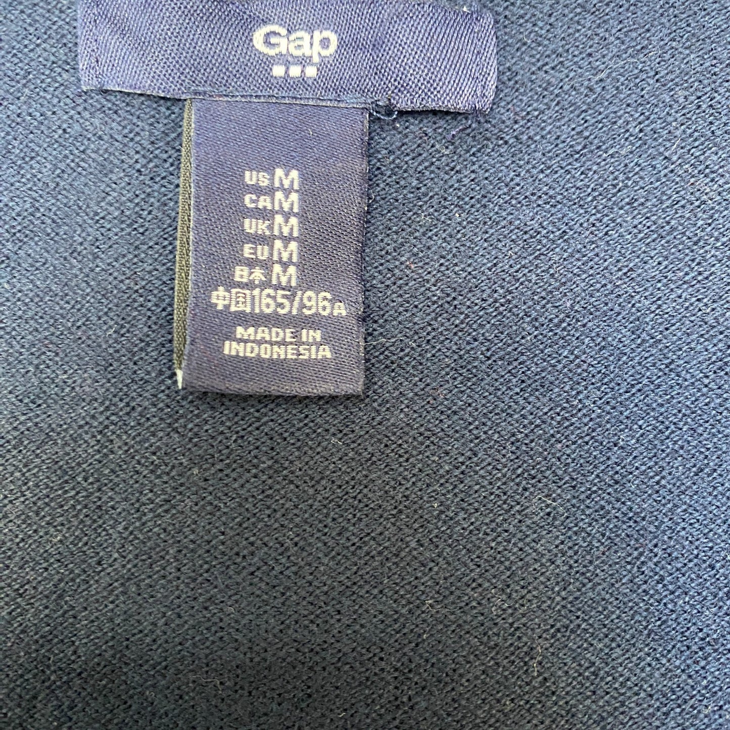 Gap Cardigan Sweater Womens Medium Blue Knit Loose Fit Long Sleeve Button Front