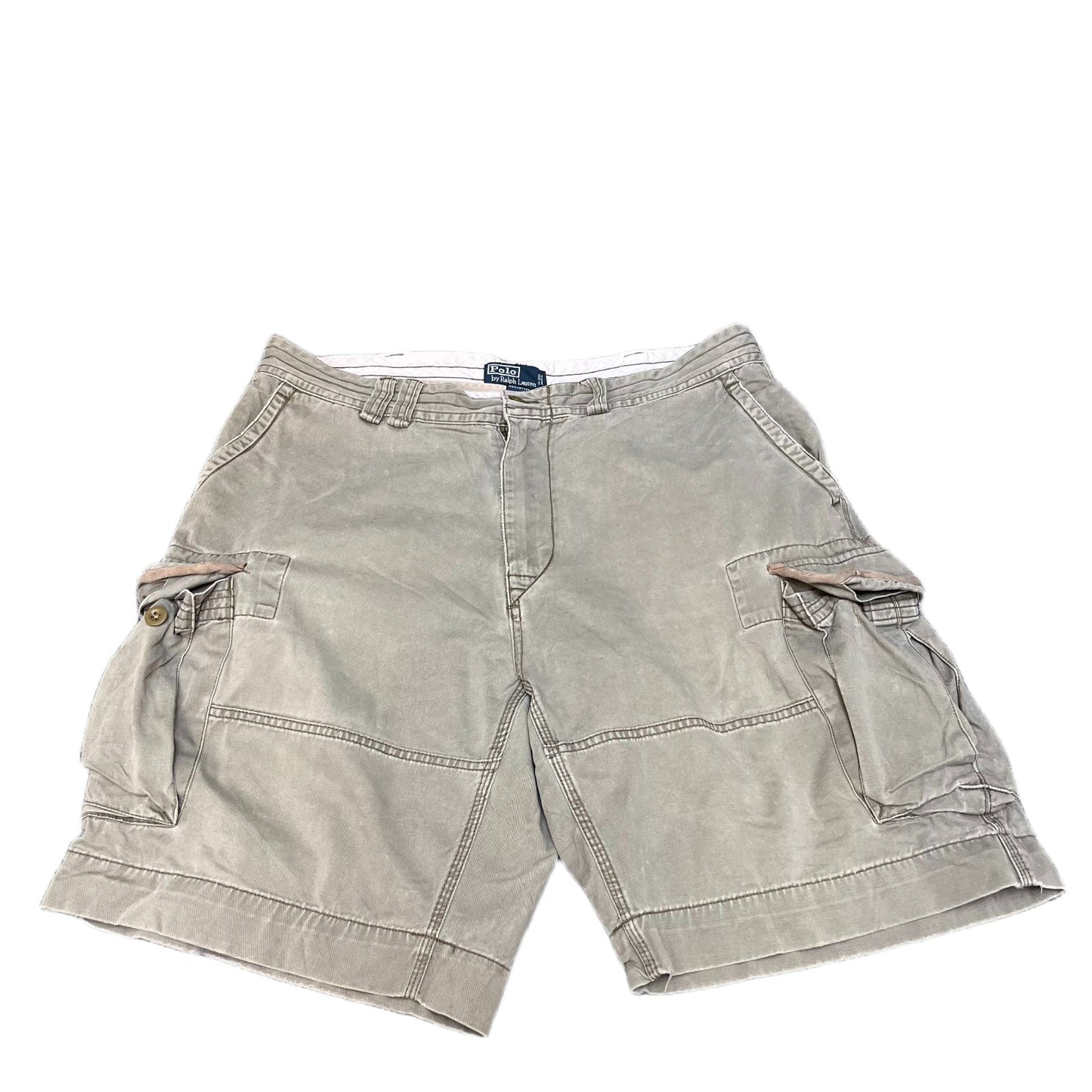 Polo Ralph Lauren Classic Chino Shorts Fits as Mens XL 38" Waist Grey Utility