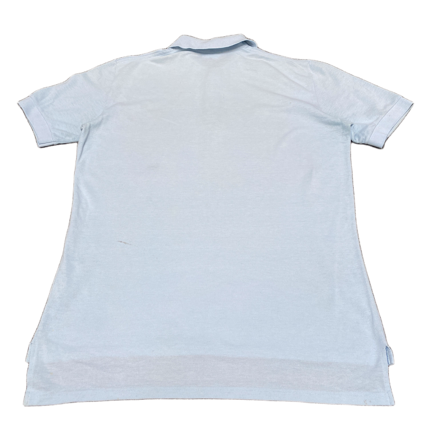 Adidas Polo Shirt Mens M Blue Golf Performance High Low Slit Collared Popover