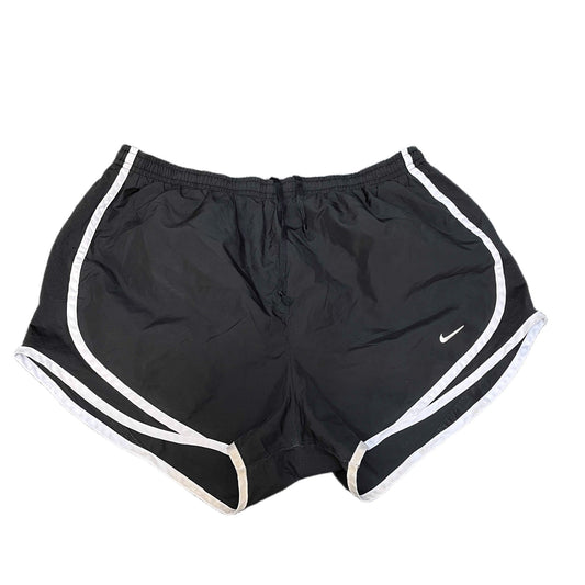 Nike Dri-Fit Running Shorts Womens M 28" Waist Black Performance Dolphin Hem