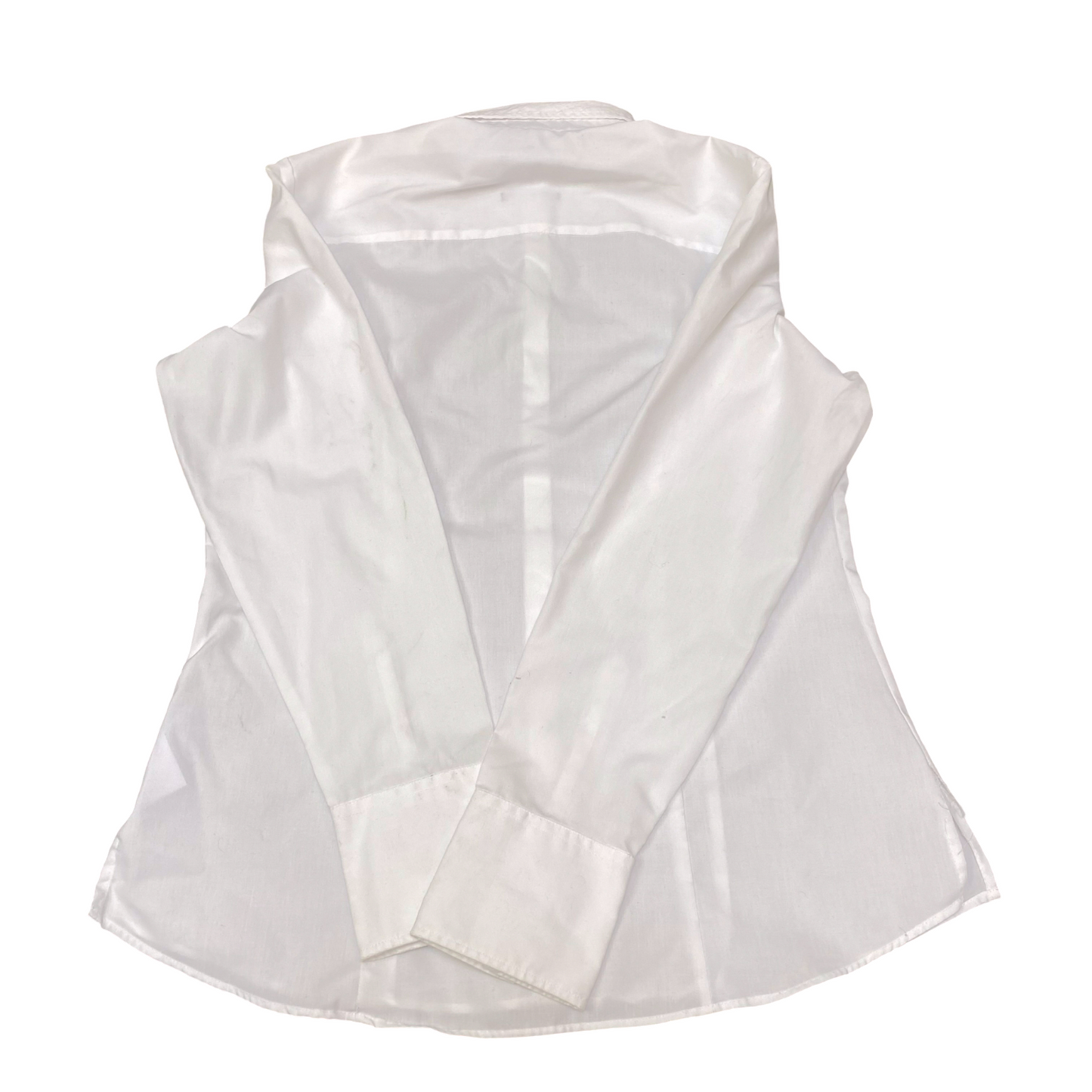 Shirt Top Womens M White Long Sleeve Collared Button Down Casual Outdoor