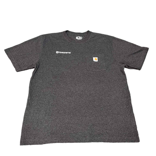 Carhartt Pocket T-Shirt Mens L Grey Vortex Supply Graphic Loose Fit Summer Tee