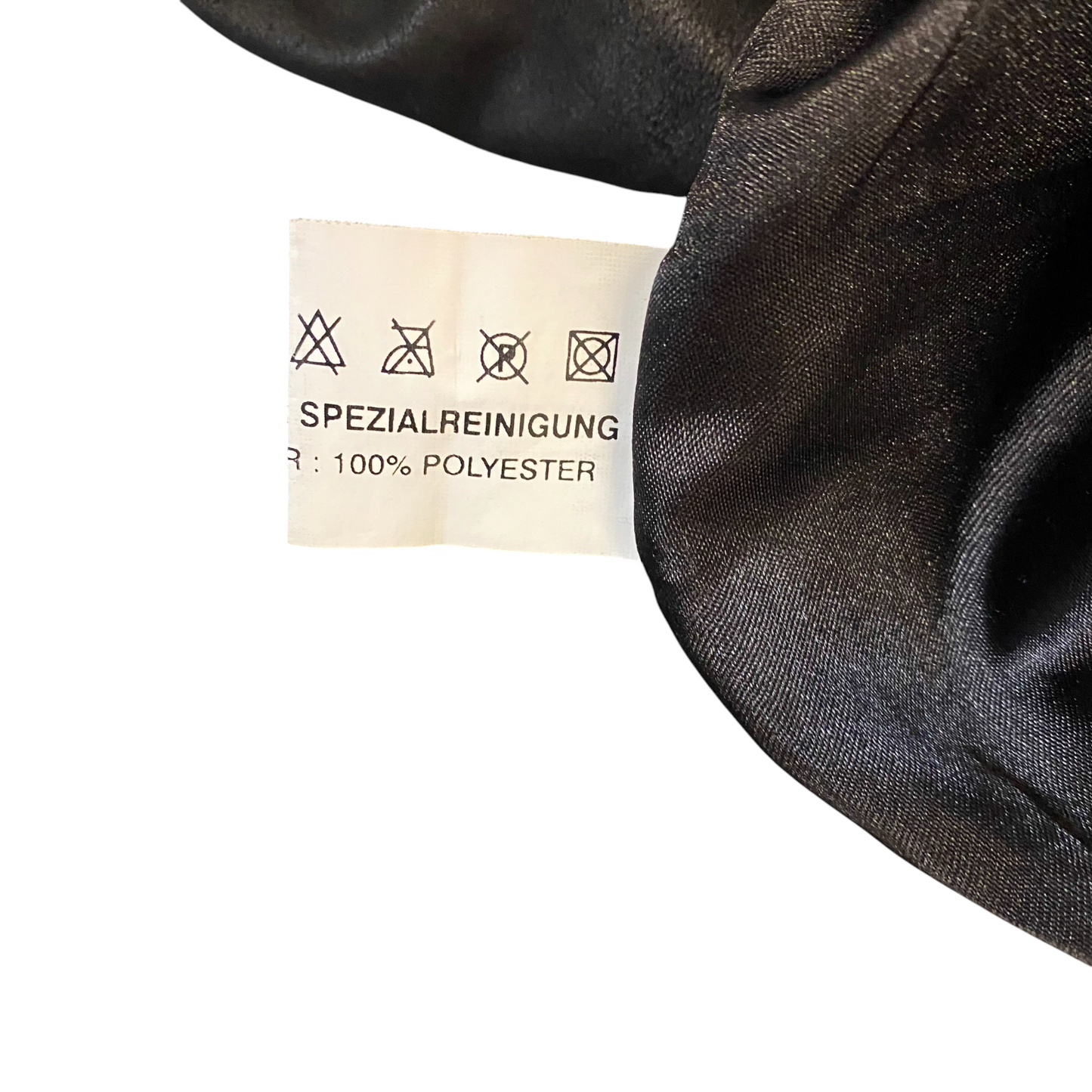 Mens Faux Leather Jacket Large Black Lined Mid Length Long Sleeve Collared