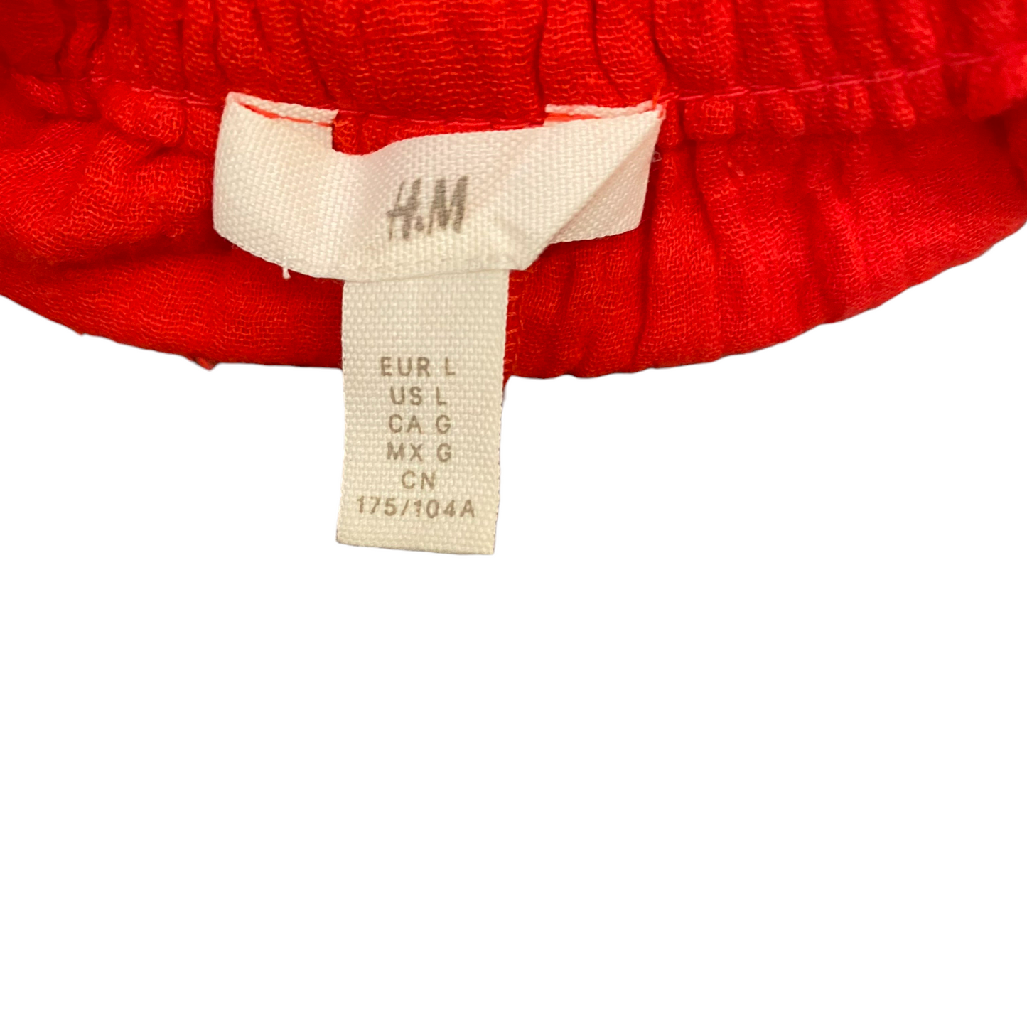 H&M Midi Dress Womens L Red Sleeveless Square Neck Spaghetti Strap Peplum Hem