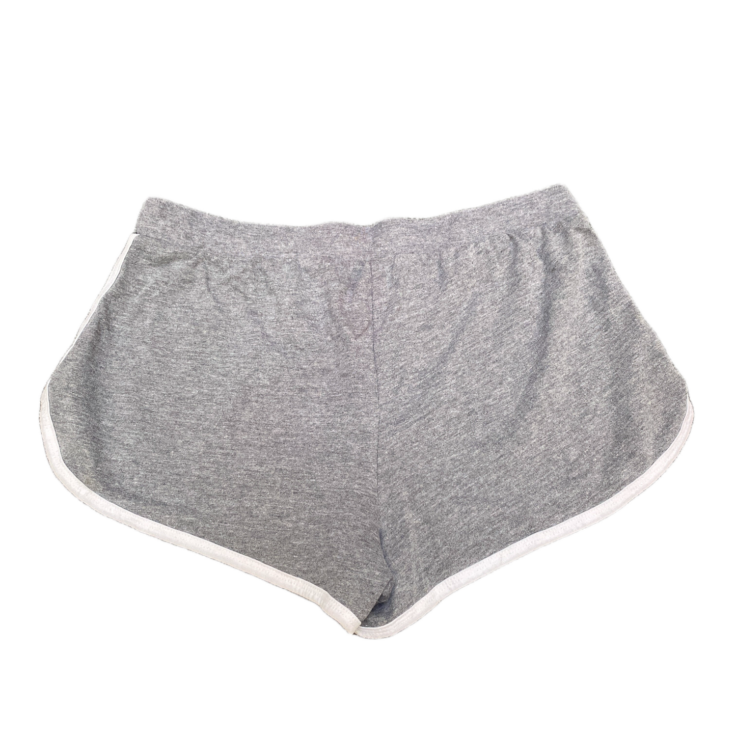 Running Sprinter Shorts Womens L 30" Waist Grey Athletic Gym Stretch Dolphin Hem