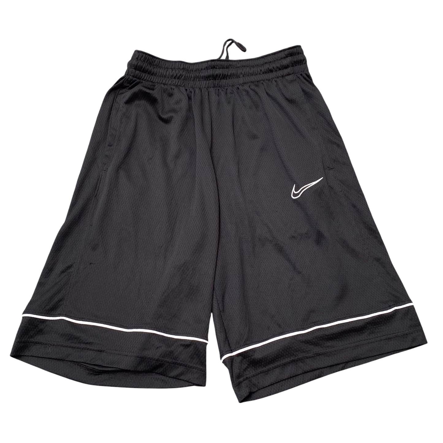 Nike Running Shorts Small Black Swoosh Logo Elastic Waist Running Athletic Fit