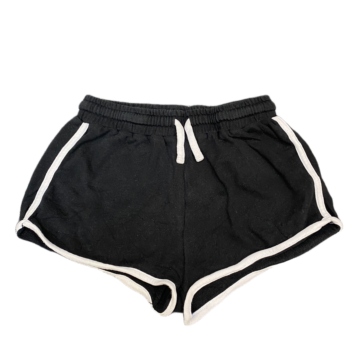 Running Sprinter Shorts Womens 2XS 22" Waist Black Athletic Workout Dolphin Hem