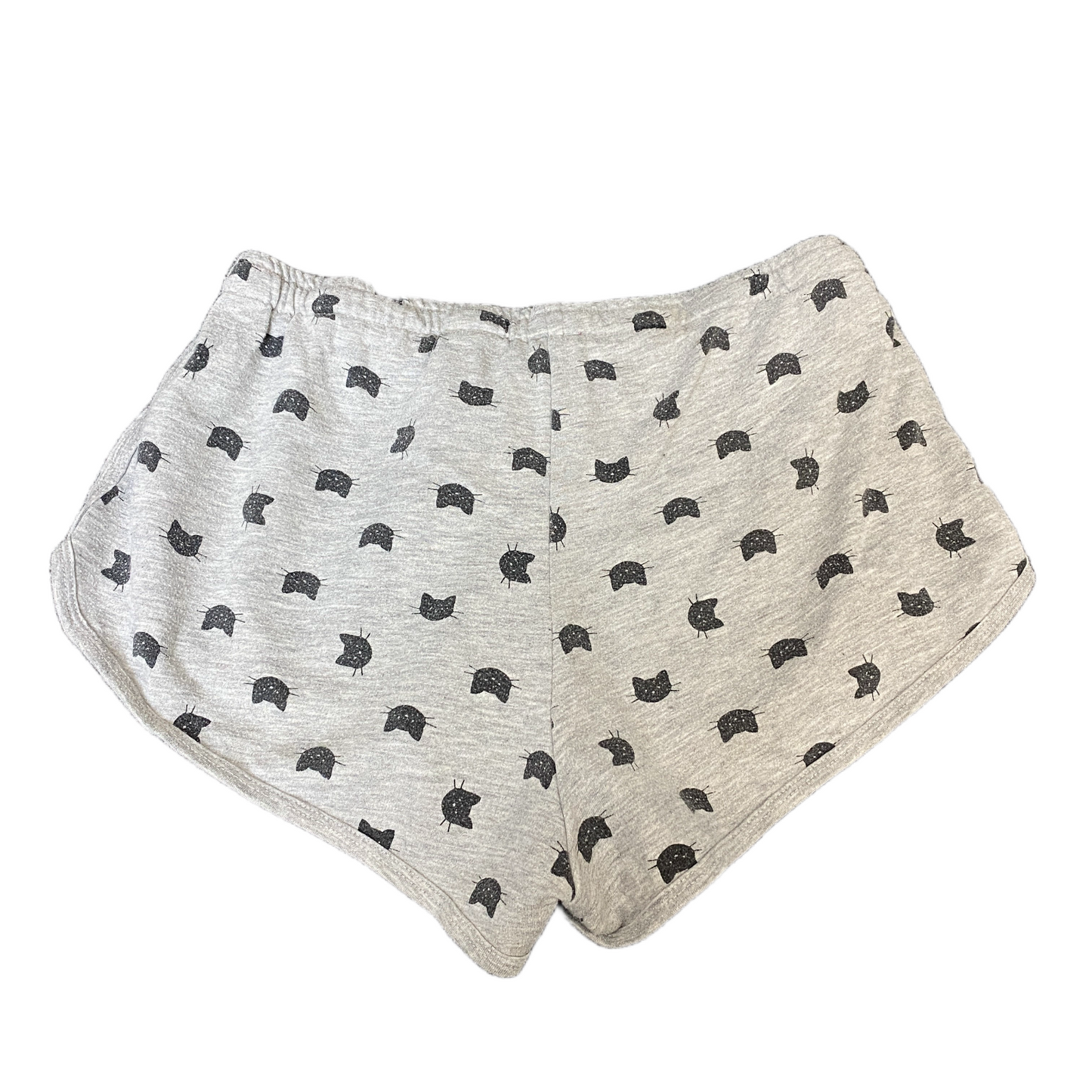 Running Sprinter Shorts Womens M 26" Waist Grey Printed Gym Workout Dolphin Hem