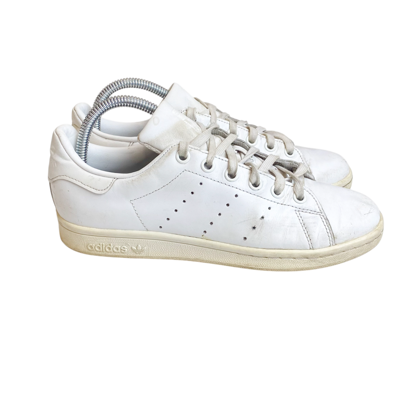 adidas Stan Smith Running Low Sneakers Junior UK 4.5 White Leather Lace Up