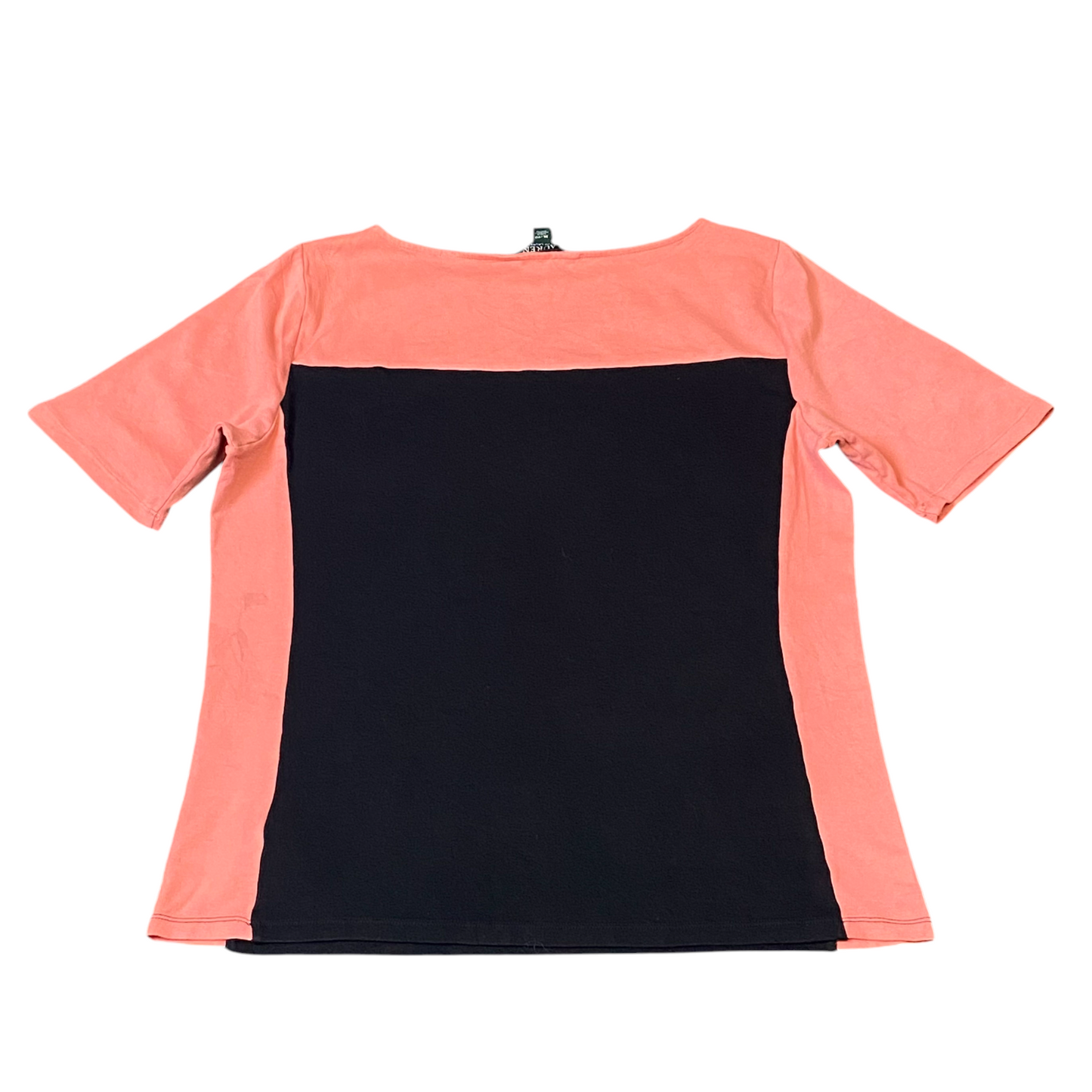 Ralph Lauren Tee Shirt Womens XL Pink Black Short Sleeve Crew Neck Pullover