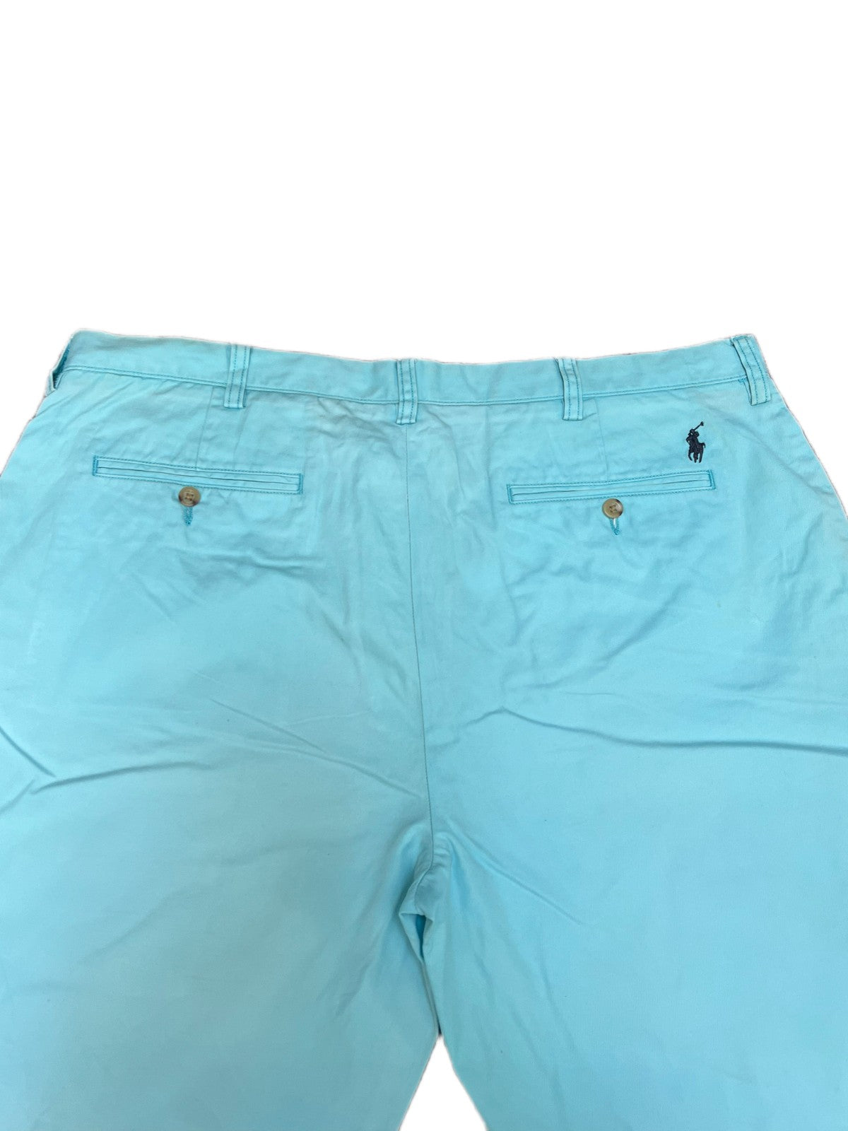 Polo Ralph Lauren Chino Shorts Fits as Mens XL 39" Waist Turquoise Flat Front