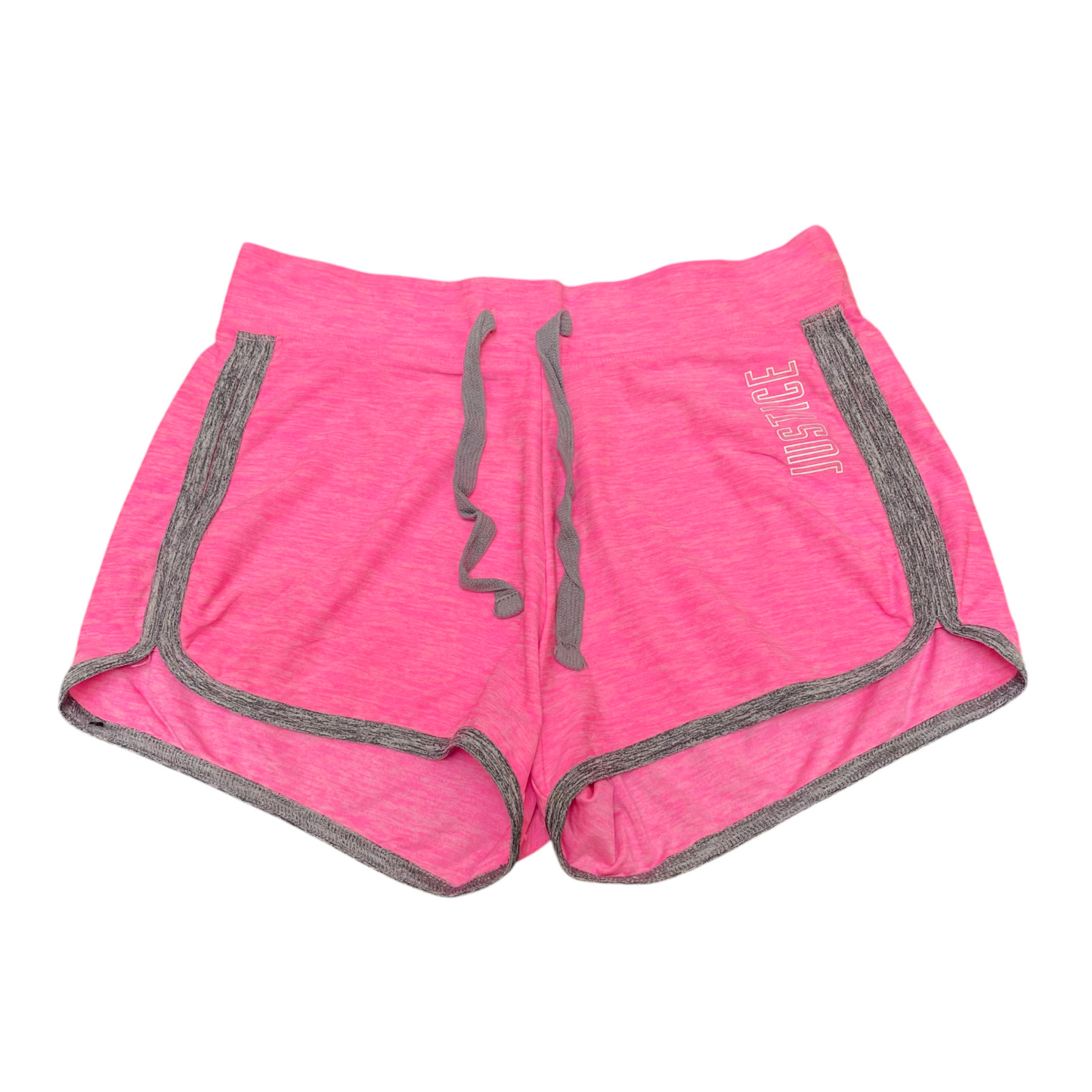 Running Sprinter Shorts Womens 25W Pink Elastic Waist Drawstring Dolphin Hem