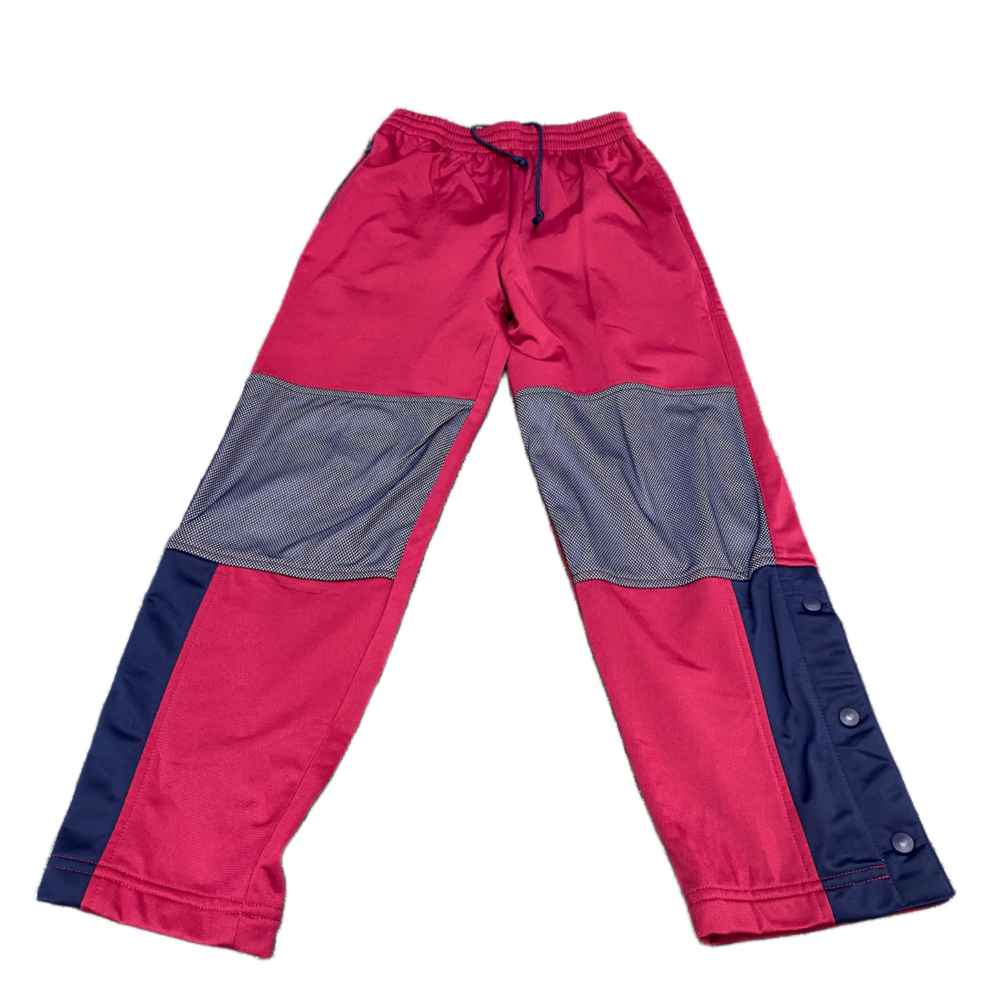 Pocopiano Sweatpants Fits as Womens 24" Waist Pink Blue Snap Button Trousers