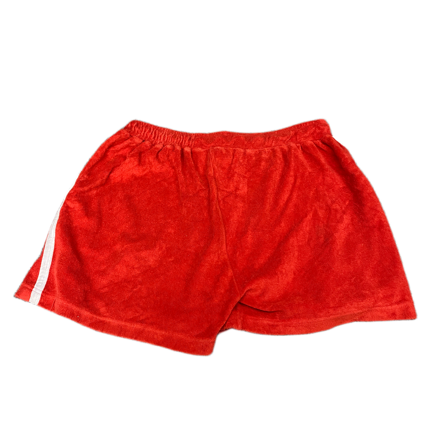 Running Sprinter Shorts Womens L 30" Waist Orange Terry Cloth Athletic Workout